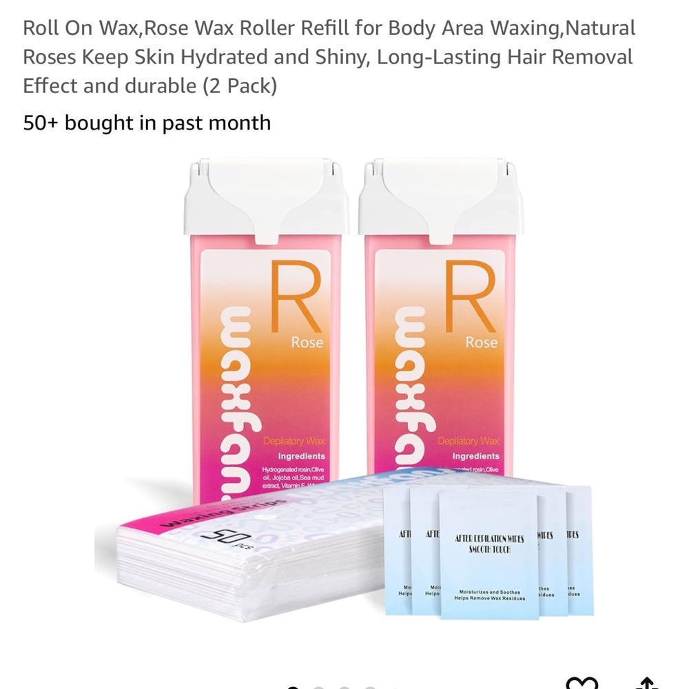 Roll on Wax, Rose wax roller refill for body area Waxing.